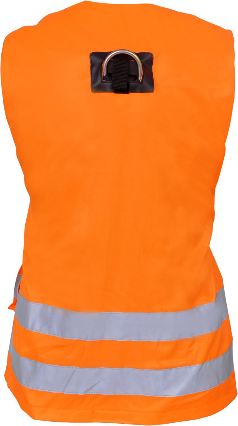 FA1030300 - KRATOS Safety Full body harness with orange high visibility work vest